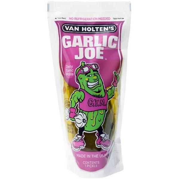 Van Holten's Garlic Joe Pickle Individually Packed In A Pouch 1 Each - 12 Per Case.