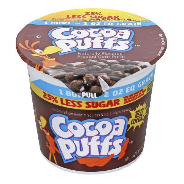 Cocoa Puffs™ Cereal Less Sugar Single Serve K Eq Grain 2 Ounce Size - 60 Per Case.