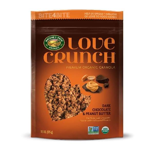 Love Crunch Love Crunch Peanut Butter Dark Chocolate Granola 11.5 Ounce Size - 6 Per Case.