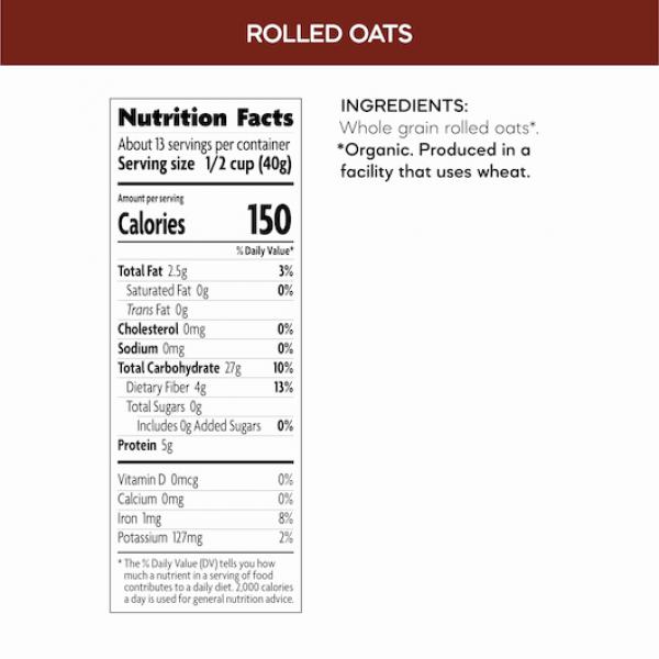 Nature's Path Old Fashioned Oatmeal 18 Ounce Size - 6 Per Case.