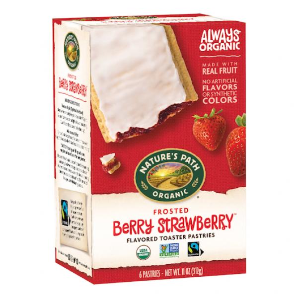 Nature's Path Strawberry Frosted Toaster Pastry 11 Ounce Size - 12 Per Case.