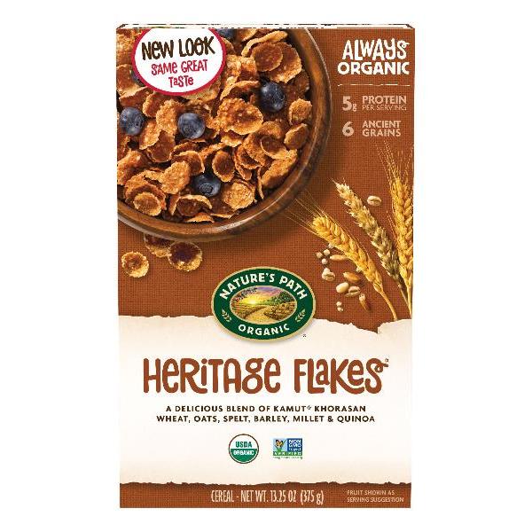 Nature's Path Heritage Flakes Cereal 13.25 Ounce Size - 12 Per Case.