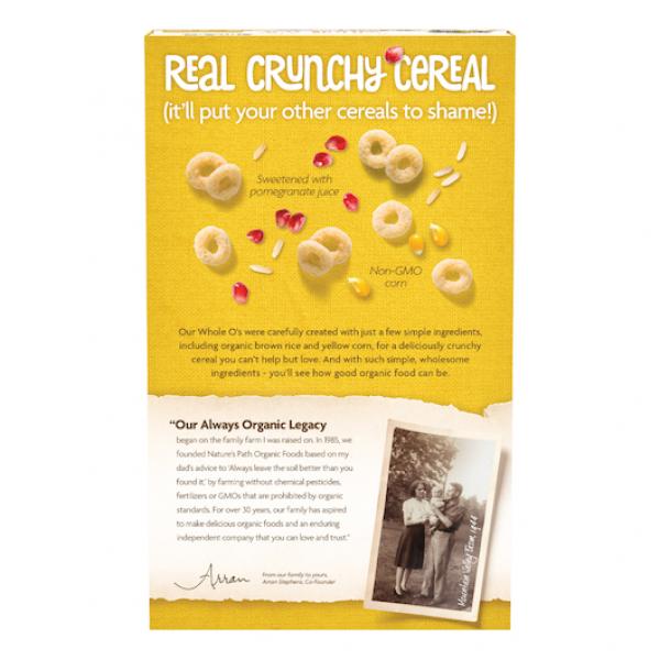 Nature's Path Whole O's Cereal 11.5 Ounce Size - 12 Per Case.