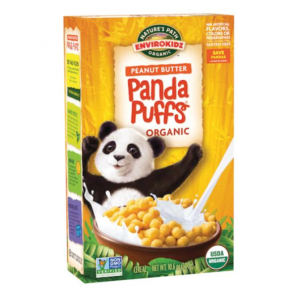 Envirokids Panda Puffs 10.6 Ounce Size - 12 Per Case.