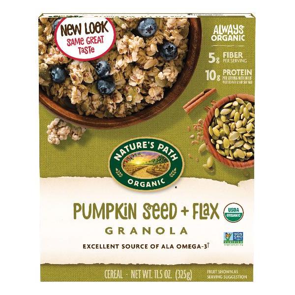 Nature's Path Flax With Pumpkin Seed Granola 11.5 Ounce Size - 12 Per Case.