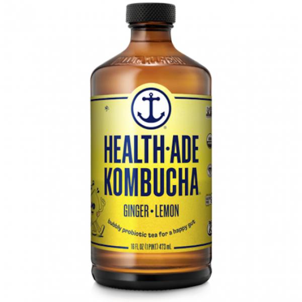 Health Ade Kombucha Kombucha Tea Ginger Lemon 16 Fluid Ounce - 12 Per Case.