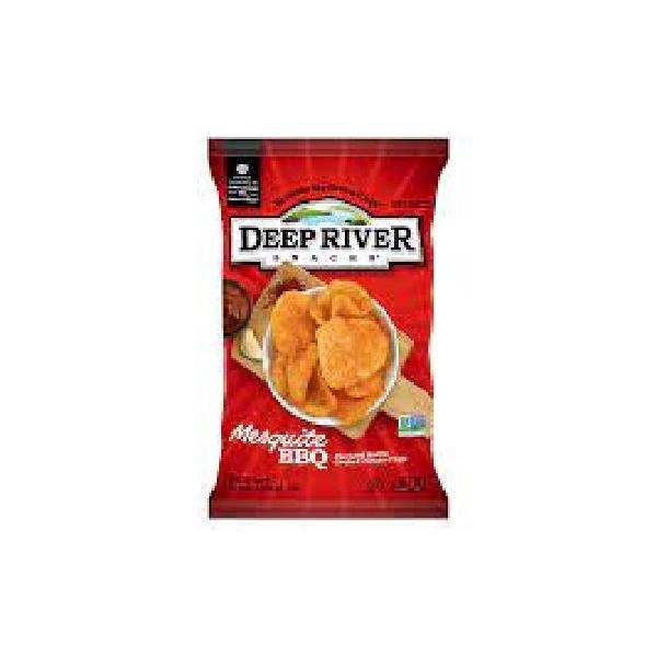 Deep River Snacks Kettle Potato Chip Mesquite BBQ 2 Ounce Size - 24 Per Case.