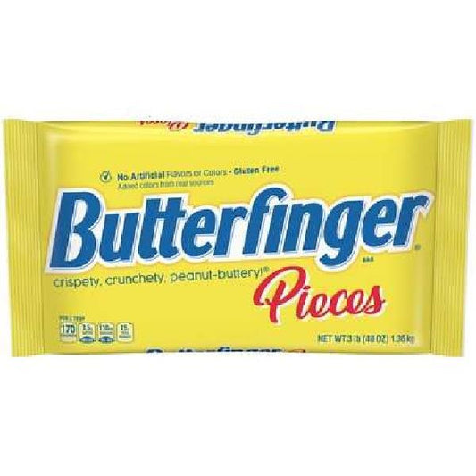 Butterfinger Pieces Bag 3 Pound Each - 6 Per Case.