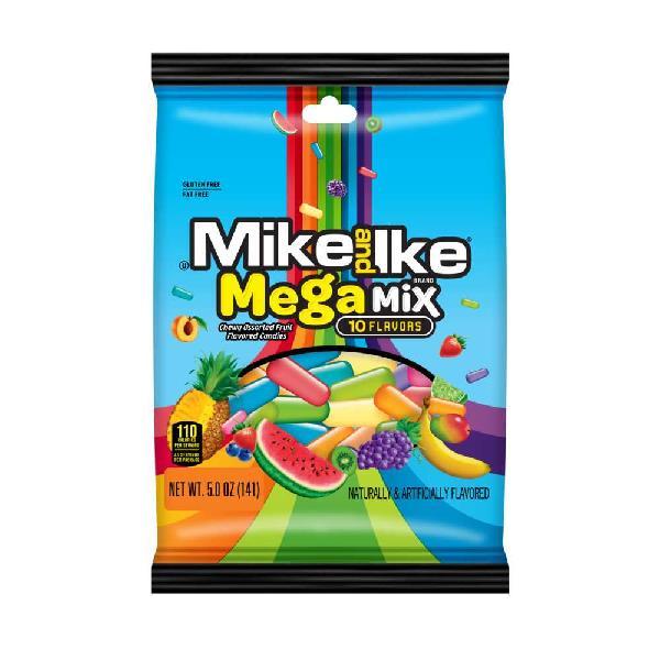 Mike And Ike® Peg Bag Mega MixCase 5 Ounce Size - 12 Per Case.