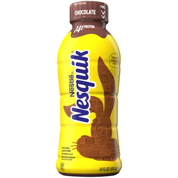 Nestle Nesquik Chocolate 14 Fluid Ounce - 12 Per Case.