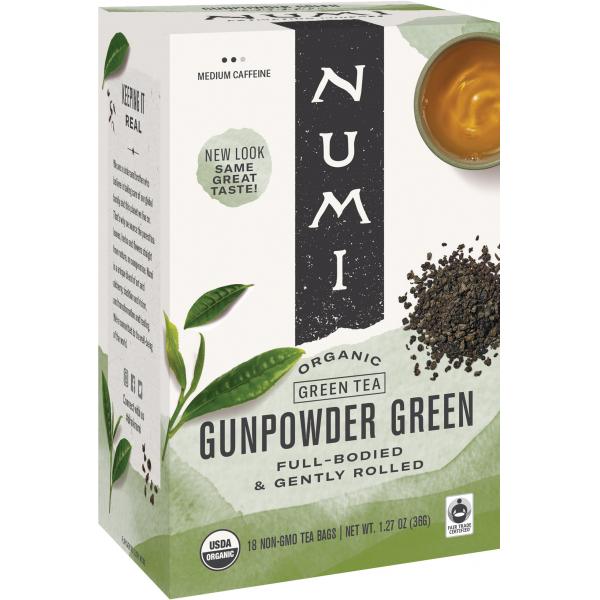 Numi Gunpowder Green Tea 18 Count Packs - 6 Per Case.