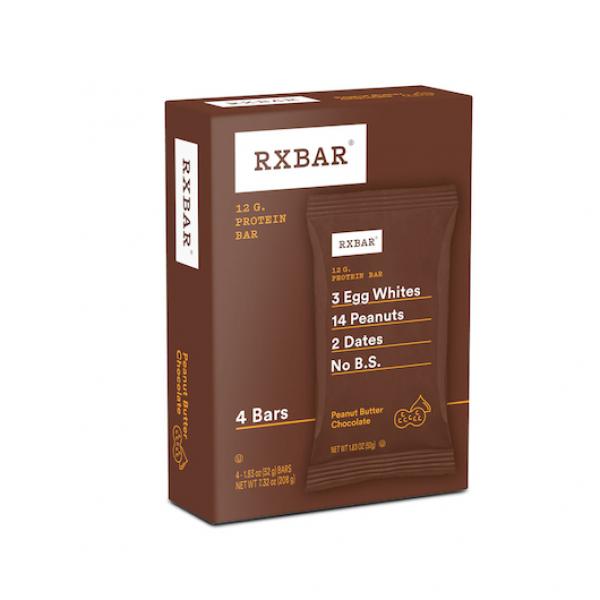 Rxbar Peanut Butter Chocolate Protein Bar 1.83 Ounce Size - 24 Per Case.