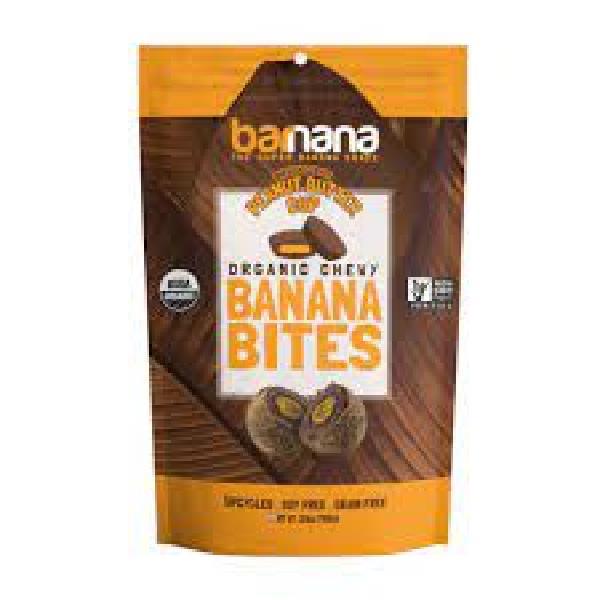 Barnana Peanut Butter Cup Banana Bites 3.5 Ounce Size - 12 Per Case.