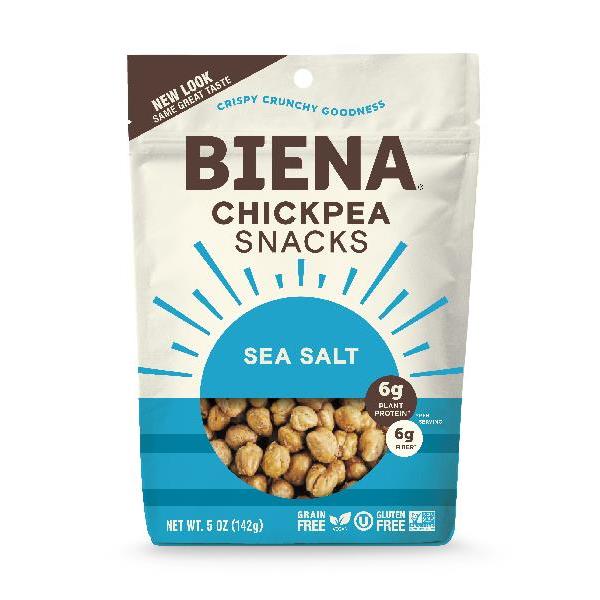 Biena Snacks Chickpeas Sea Salt 5 Ounce Size - 8 Per Case.