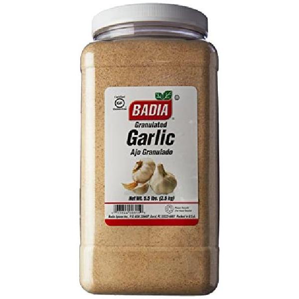 Badia Garlic Granulated 5.5 Pound Each - 4 Per Case.