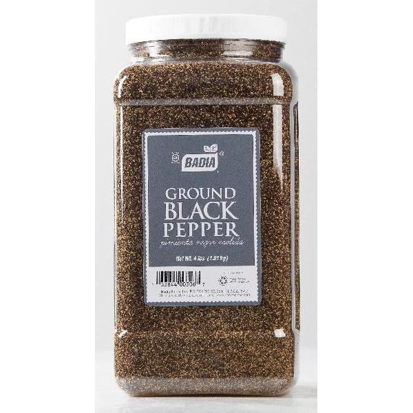 Badia Ground Black Pepper 4 Pound Each - 4 Per Case.