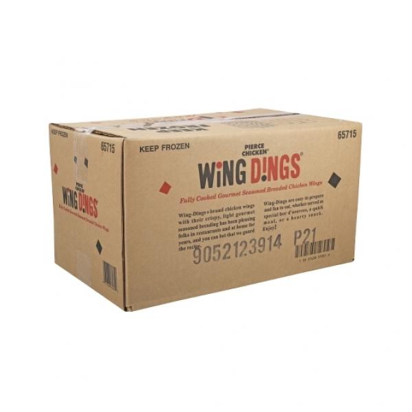 Pierce Chicken St & Nd Joint Seasoned Breaded Chicken Wing 7.5 Pound Each - 2 Per Case.