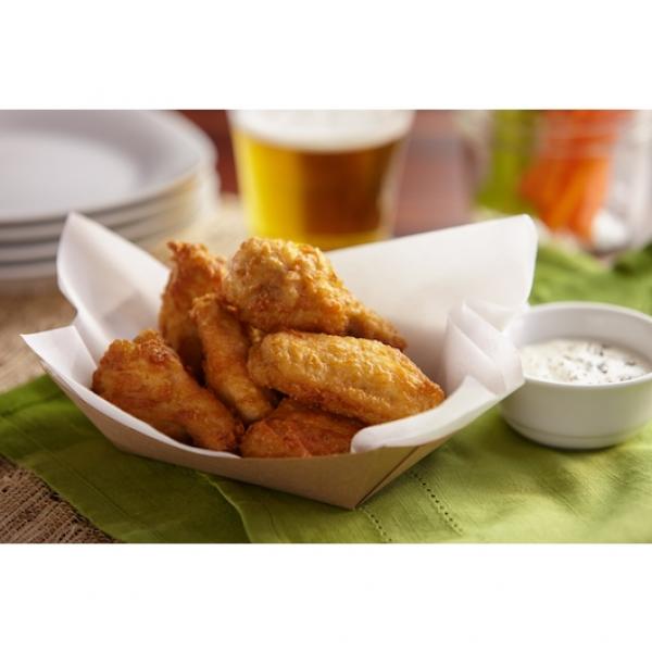 Pierce Chicken St & Nd Joint Seasoned Breaded Chicken Wing 7.5 Pound Each - 2 Per Case.