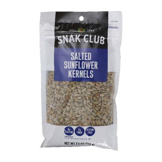 Snak Club Premium Sunflower Kernels 7.5 Ounce Size - 6 Per Case.