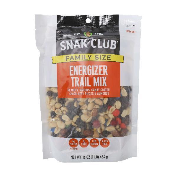 Snak Club Family Size Energizer Trail Mix 16 Ounce Size - 6 Per Case.