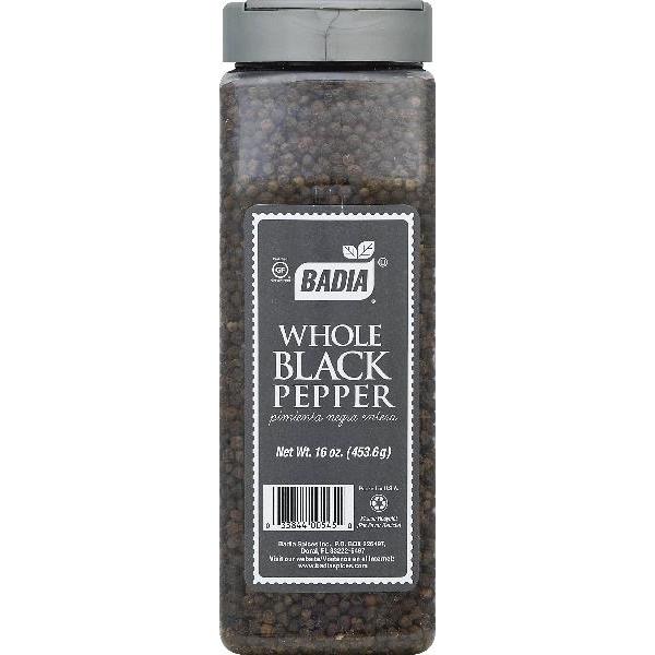 Badia Pepper Black Whole 16 Ounce Size - 6 Per Case.