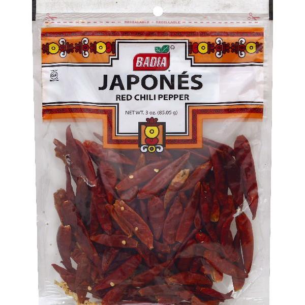 Badia Japones (Red Chili Pepper) 3 Ounce Size - 12 Per Case.