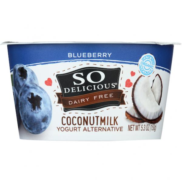 So Delicious Cultured Coconut Blueberry Yogurt 5.3 Ounce Size - 12 Per Case.