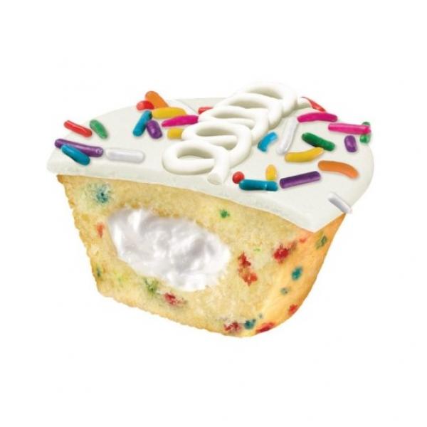 Hostess Birthday Cupcake Single Serve Frozencase 3.27 Ounce Size - 36 Per Case.