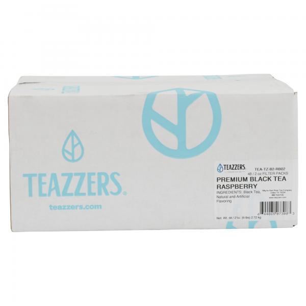 Teazzers Black Tea Raspberry Premium 2 Ounce Size - 48 Per Case.