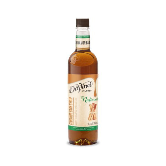 Davinci Gourmet Syrup Natural Cinnamon Barkplastic Bottle 750 ML - 4 Per Case.