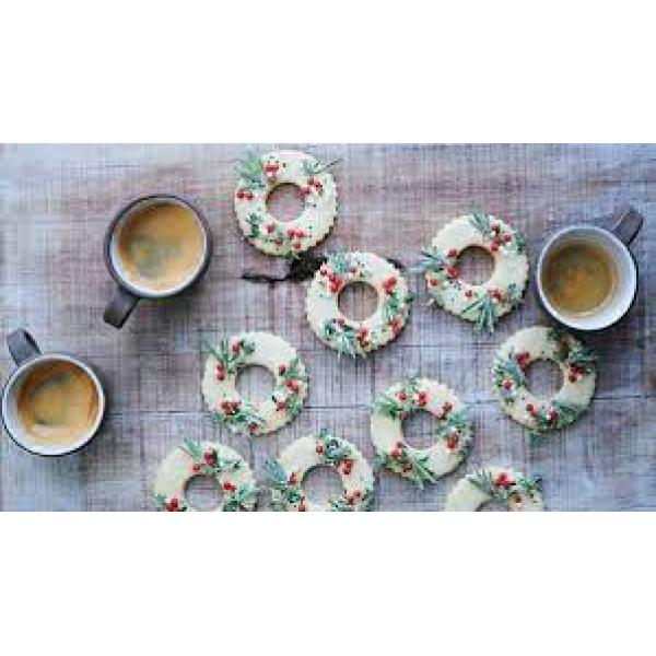 Cookies United Shortbread Wreath 5 Pound Each - 1 Per Case.