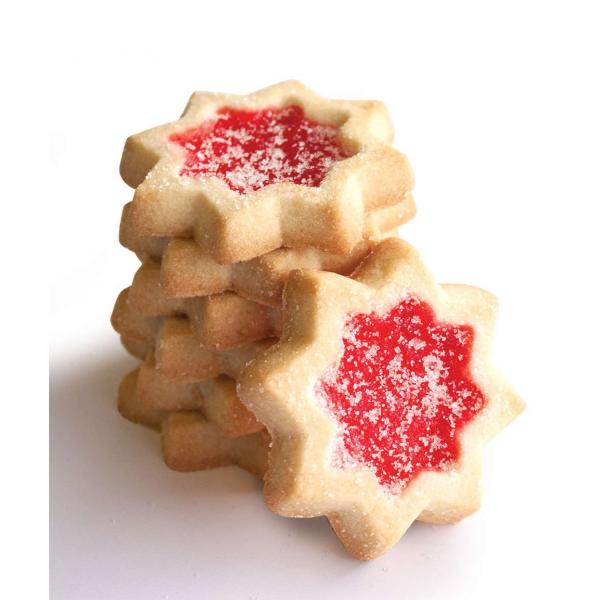 Cookies United Cherry Snowflake Cookies 5 Pound Each - 1 Per Case.