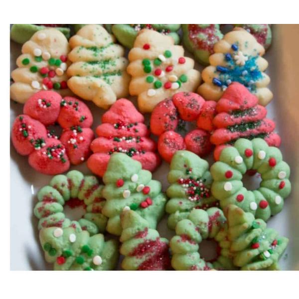 Cookies United Holiday Spritz Cookies 5 Pound Each - 1 Per Case.