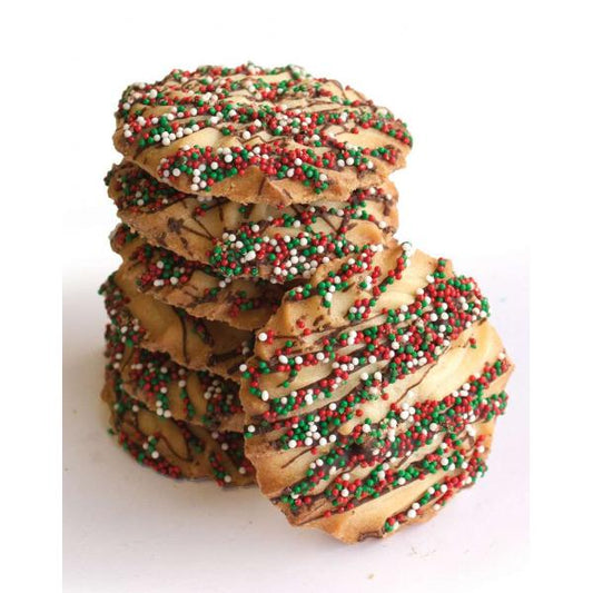 Cookies United Holiday Drizzled Spritz 5 Pound Each - 1 Per Case.