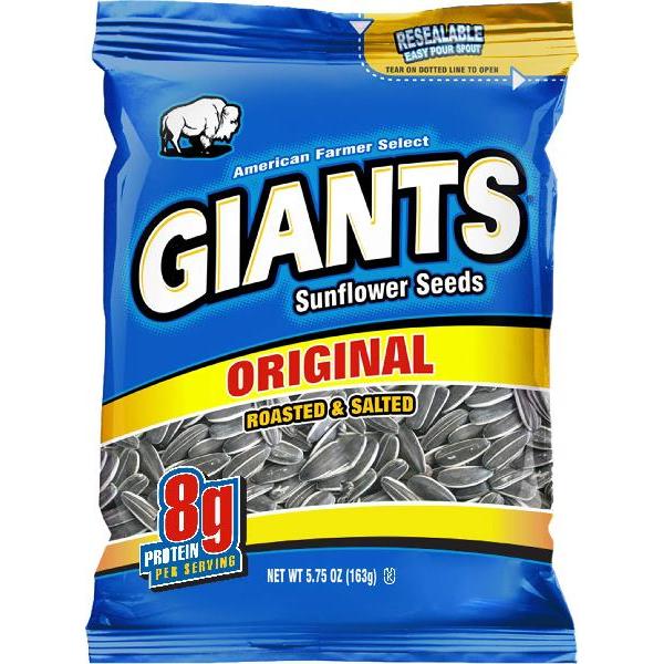 Giant Snack Inc Giants Original Roasted & Salted Seeds 5.75 Ounce Size - 12 Per Case.