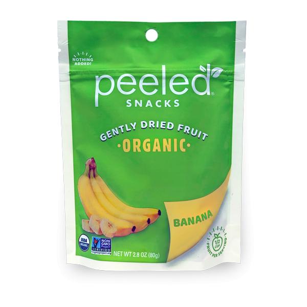 Peeled Snacks Banana Organic Dried Fruit 2.8 Ounce Size - 12 Per Case.