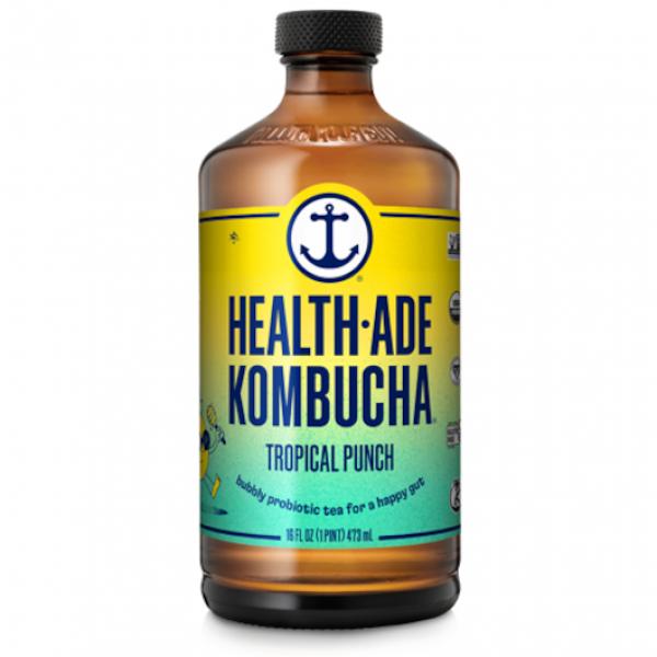 Health Ade Kombucha Kombucha Tropical Punch 16 Ounce Size - 12 Per Case.
