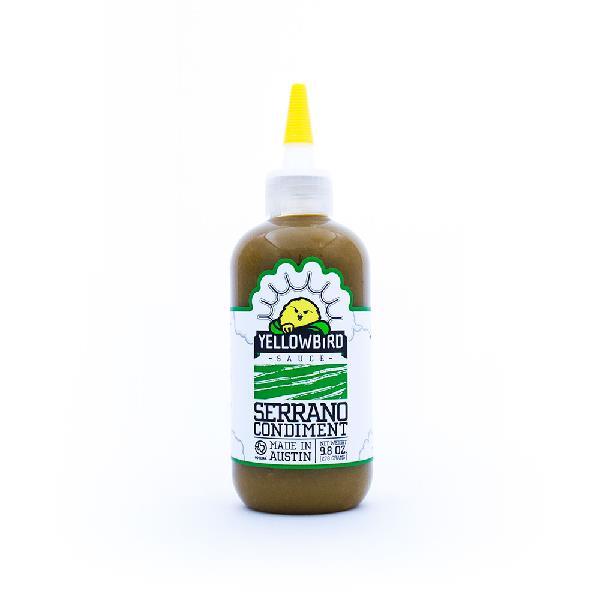 Yellowbird Foods Serrano Sauce 9.8 Ounce Size - 6 Per Case.