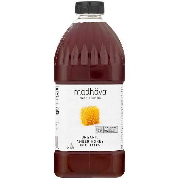 Madhava Org Amber Honey 5 Pound Each - 6 Per Case.