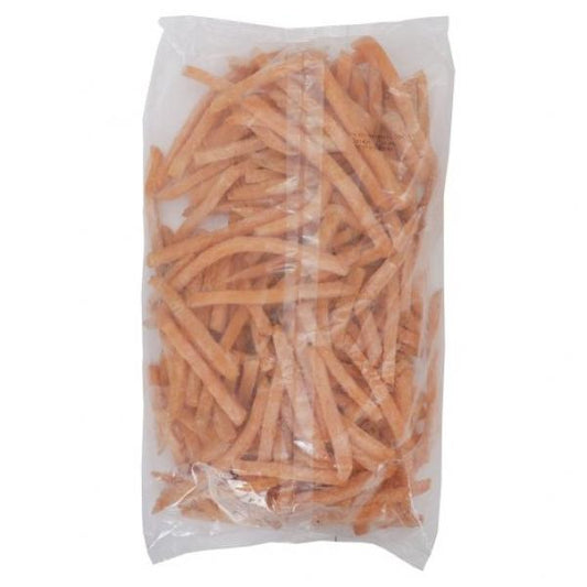 Sweet Sensations Straight Cut Sweet Potato Fries 2.5 Pound Each - 6 Per Case.