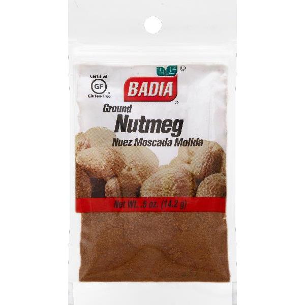 Badia Ground Nutmeg 0.5 Ounce Size - 576 Per Case.