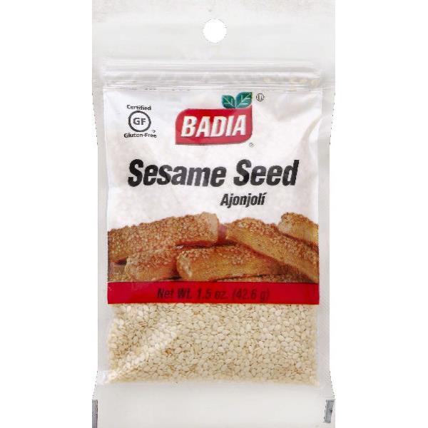 Badia Sesame Seed Hulled 1.5 Ounce Size - 576 Per Case.