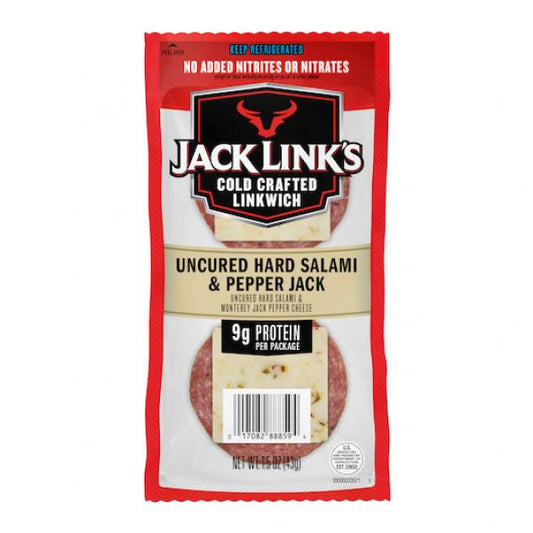 Jl Beef And Pork Hard Salami And Pepperjack Cheese1.5 Ounce Size - 16 Per Case.