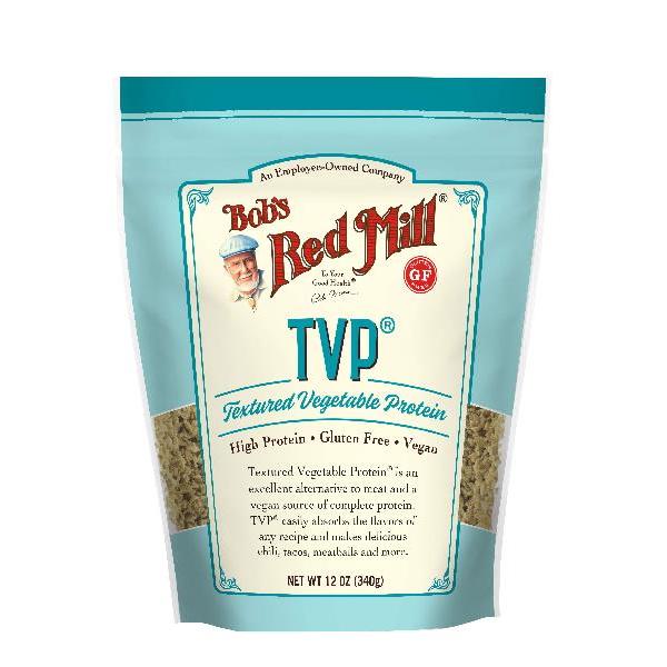 Bob's Red Mill Textured Vegetable Protein One Four Resealable Pouches 12 Ounce Size - 4 Per Case.