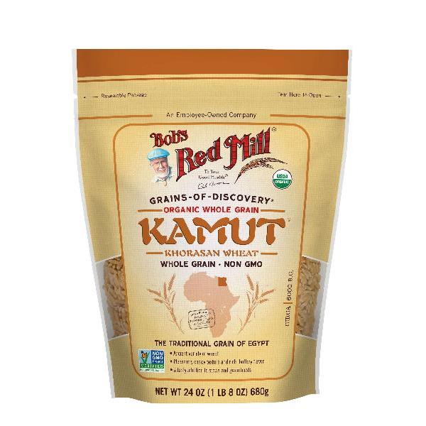 Bob's Red Mill Organic Kamut Grain One Four Pouches 24 Ounce Size - 4 Per Case.