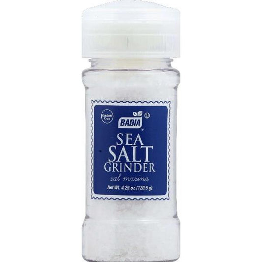 Badia Sea Salt Grinder 4.25 Ounce Size - 8 Per Case.