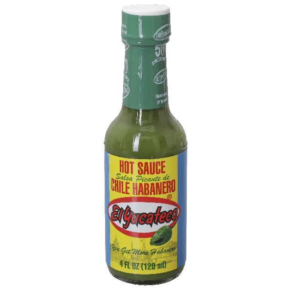 El Yucateco Green Haberno Hot Sauce 4 Fluid Ounce - 12 Per Case.