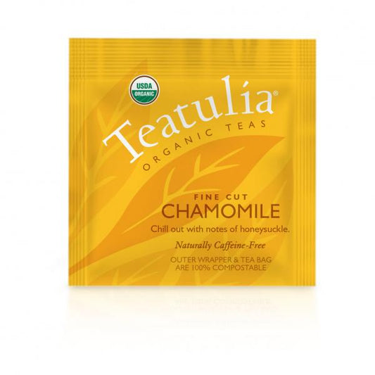 Teatulia Organic Teas Chamomile Wrapped Standard Tea 50 Count Packs - 1 Per Case.