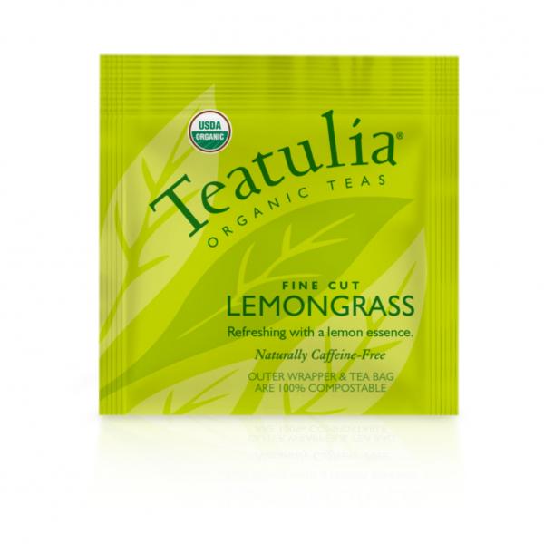 Teatulia Organic Teas Lemongrass Wrapped Standard 50 Count Packs - 1 Per Case.