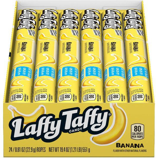 Laffy Taffy Banana Rope Package 0.81 Ounce Size - 288 Per Case.